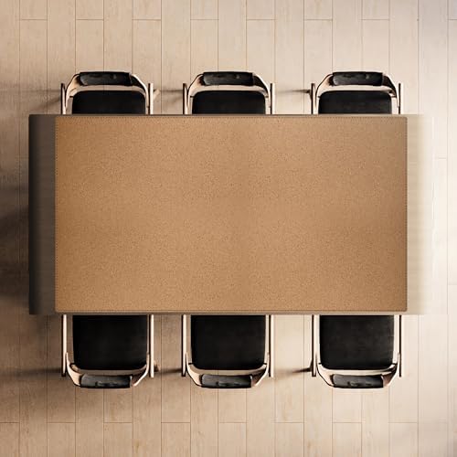 MAIDERN Cork & Leather Desk Mat XXXXL, 70.8” x 40” Desk Pad (Black) - Image 5