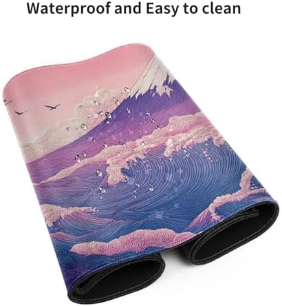 XXXL Extended Desk Mat 48"x24", Japanese Wave Aesthetic Gaming Mouse Pad - Image 4