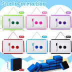 Colarr 12 Set 12'' X 16'' Hanging Magnetic Dry Erase Board Small Double Side White Board for Kid, Education Classroom Bulk, Mini Whiteboard Drawing Writing Lapboards for Student Kid (Multicolor) - Image 2