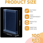 Sintuff 100 Pcs Clear Card Boxes for Greeting Cards - Image 2