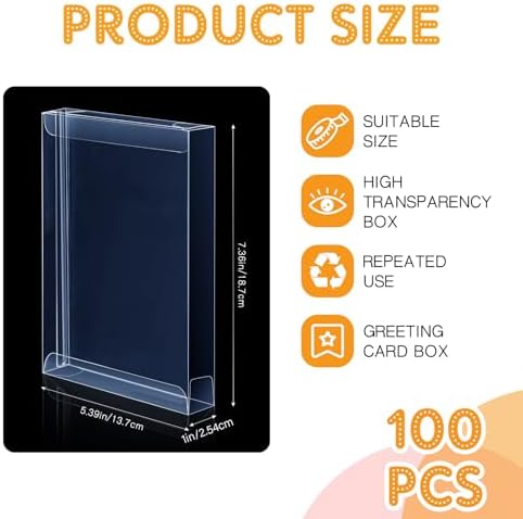 Sintuff 100 Pcs Clear Card Boxes for Greeting Cards - Image 2