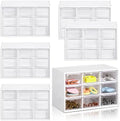 Amyhill 6 Pcs Mini Drawer Organizer Small Organizer with 9 Drawers Plastic Desktop Craft Storage Box for Office Home Room Jewelry Cosmetics Collection(White) by Amyhill