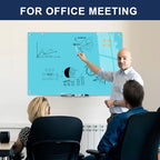 TSJ OFFICE White Board for Wall - 36" x 24" Blue Glass Board 3 X 2 FT - Image 6