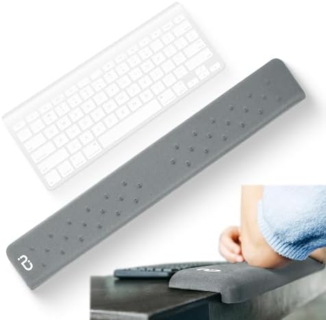 EdgeRest PostureUp L-Shaped Memory Foam Wrist Rest, Ergonomic Elbow and Forearm Support for Desk, Non-Slip Universal Fit, Light Gray by PostureUp