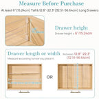 Vtopmart 6" Tall Upgrade Drawer Dividers, 12.8"-22.3" Expandable, 10 Pack - Image 2