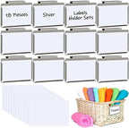 Zonon 12 Pack Metal Basket Labels Clip for Storage Bins by Zonon