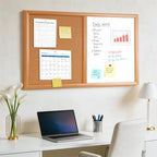 ARCOBIS Cork Board White Board Combo with MDF Wood Frame - Image 5