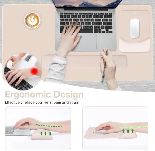 MOSISO Keyboard Mouse Pad Set, Large Gaming Mouse Pad&Keyboard Wrist Rest - Image 3
