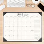 Desk Calendar 2026-2027 Large 22x17, July 2026 - December 2027, 18 Months Big Desk Pad Calendar with Desktop Mat for Home Office School Planning, Black - Image 2