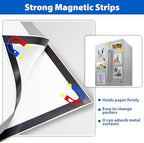 10Packs Magnetic Sign Holder, 11x17 Self Adhesive Display Frame with Strong Magnetic Frame and Clear PVC for Office Store Home Door Window Refrige Magnetic Paper Holder, Silver - Image 4
