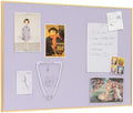 Fabric Bulletin Board 40x30 inches, Golden Aluminum Framed Wall Pin Board by Lightomorrow