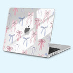 for New MacBook Air 13 inch Case 2026 M5 2025 M4 2024 M3 M2 Chip– Aesthetic Lightweight Cute Design Clear Hard Shell 6-in-1 Bundle with TPU Keyboard Cover & 2X OTG Adapters, Pink Bow - Image 2