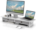 Fenge 35 Inch Monitor Stand with Drawer Storage, Computer Riser for Desk by Fenge