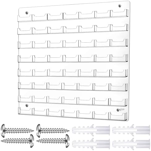 Hillban Acrylic Business Card Holder Wall Mount Office, 56 Pockets by Hillban