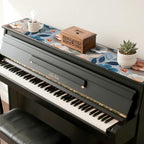 Piano Top Runner Mat, Non-Slip Rubber Bottom, Free Cut Protector Dust-Proof Covers for Musical Instrument, Chiffonier, Chest of Drawers, TV Stand, Television Cabinet (Watercolor Flora, 61" x 13.8") - Image 5