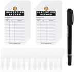 Lionshop Inspection Record Tag, Durable 30 mil UV/Paper Material w/Zip Ties for Scaffolds, Ladders, Fire Extinguisher, Machinery, Hazards, Inventory, Out of Service, 5.75"x 3", Pack of 50 by Lionshop