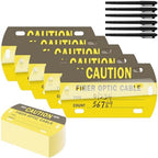 100 Pcs Fiber Optic Cable Tags with 3 Marker Pen, with Text by Humyoun