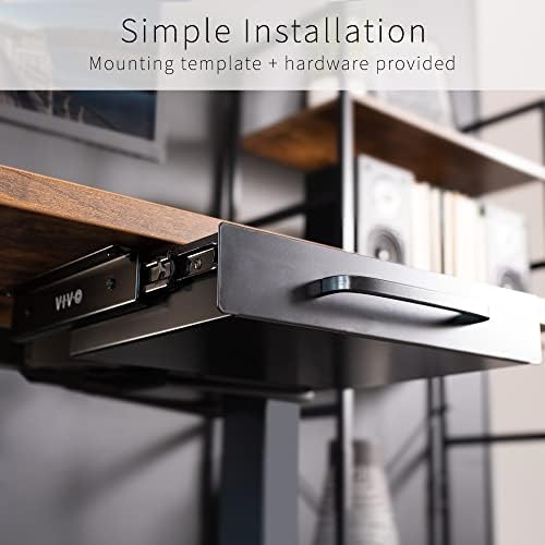 VIVO Black 13 x 9 in Under Desk Storage Drawer, DESK-DR1H-B - Image 5