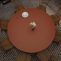 Round Table Cover - Can Be Used On Both Sides Waterproof and Easy to Clean Good Flatness Used for Dining Table(Brown+Gray Dia.48Inch) by Zinkooat
