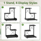 LASZOLA Plant Stand Indoor Tabletop Shelf Small for Desk, Wooden Black - Image 4