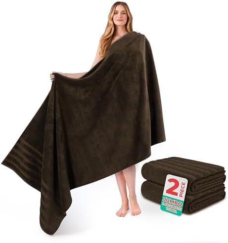 American Soft Linen 100% Cotton Luxury Turkish Towels, 2PC 35x70 Bath Sheet by AmericanSoftLinen