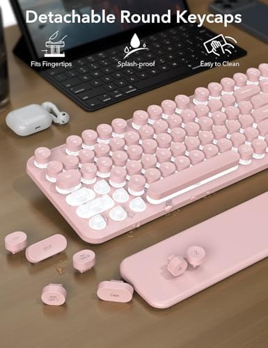Wireless Keyboard and Mouse Backlit - Typewriter, Magnetic Wrist Rest - Image 6
