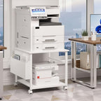 Lerliuo White Large Printer Stand with Storage - Image 3