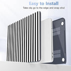 4-in-1 Hard Case for MacBook Neo 13 (A3404), Black & White Stripes - Image 5
