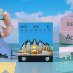 3D Calendar 2027,3D Memo Pad Time Piece Calendar 2027 Creative Desk Calendar Art Paper Sculpture Fantasy Castle, 2027 Tear Off Calendar DIY Decorative Gift - Image 5