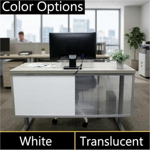 OBEX Polycarbonate Table Mounted Modesty Panel Easy Install Privacy Shields for Reception, Office, and Student Desk, 18" x 72", White - Image 5