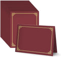 Red Certificate Holders (50 Packs), Diploma Covers Gold Foil Border by BELLEKR