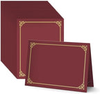 Red Certificate Holders (50 Packs), Diploma Covers Gold Foil Border by BELLEKR