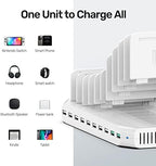 Unitek 96W 10-Port USB iPad Charging Station with Quick Charge 3.0 - Image 4