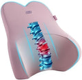 Skechers Air-Cooled & Memory Foam Lumbar Pillow,Lumbar Support Pillow for Office,Chair Lower Back Pain Relief Lumbar Pillow,Ergonomic Design Back Support Pillow for Office Chair,Car,Home,Travel,Pink by Unknown