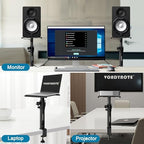 Vondynote Studio Monitor Stands Desk Clamp Speaker Stands with Cable Hole - Image 6
