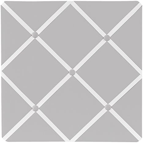 Solid Grey Fabric Memory/Memo Photo Bulletin Board by SweetJojoDesigns