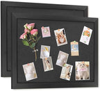 AKTOP Black Cork Board Bulletin Board with Linen 18" X 24", 2 Pack by Buynow