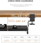 Hemudu Keyboard Tray Under Desk Pull Out with Extra Sturdy C Clamp Mount System, 27.3 (32.5 inch Including Clamps) x 11 Inch Slide-Out Platform Computer Drawer for Typing Black - Image 4