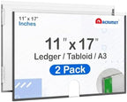 Acrimet Sign Holder 11 x 17 Ledger Wall Mount, Clear, Self-Adhesive, 2 Pack by Organizingyourlife