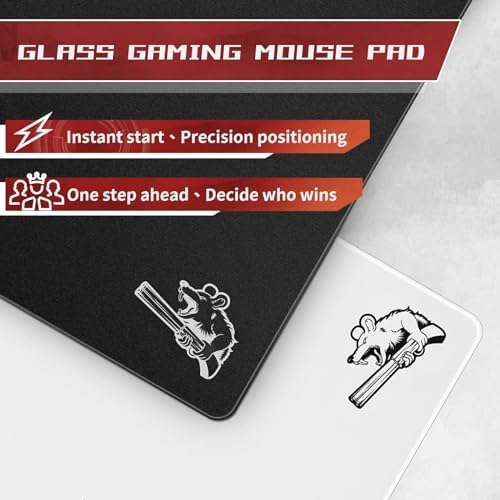 Glass Gaming Mouse Pad, 400mm x 500mm, FPS Game, Special Tempered Glass, Durable, 3mm Thick, Accurately and Quickly Target Your Opponents (400mm x 500mm, White) - Image 2