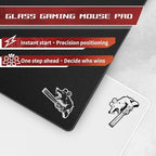 Glass Gaming Mouse Pad, 320mm x 360mm, FPS Game, Special Tempered Glass, Durable, 3mm Thick, Accurately and Quickly Target Your Opponents (320mm x 360mm, White) - Image 2