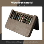 PU Leather Fountain Pen Case, 12-Slot Pen Storage Tray(gray) - Image 4