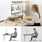 Monitor Stand - 24 Inch Wood Monitor Stand Riser, 220 Pounds Load Capacity Desk Monitor Riser for Laptop/PC/Printer, Desktop Stands Organizer for Home Office - Image 5
