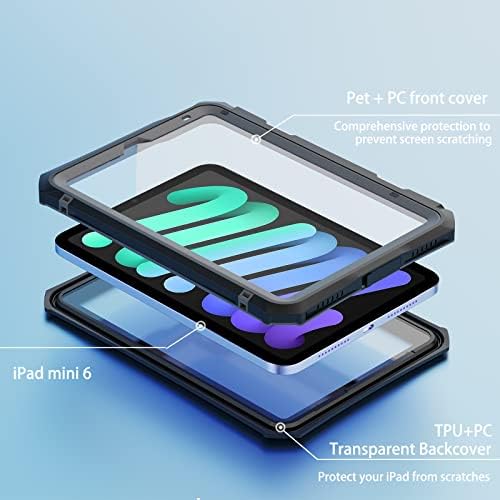 IP68 Waterproof Case Compatible with iPad mini (A17 Pro 7th Gen) 8.3'' 2024/ Mini 6 w/Pencil Holder Kickstand Shock-Dust-Proof Full-Sealing Cover Compatible with Magic Keyboard A2993 A2995 - Image 2
