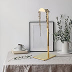Gold Handbag Display Stand - 2 Pack Table Polished Gold Purse Stands for Display - Adjustable Height Semi Circle Clutch Bag Hanger Display Stand for Boutique Store - Image 5