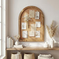 Novabright Arched Cork Board for Walls 17 x 13'' Vintage Pin Board for Wall by Unknown