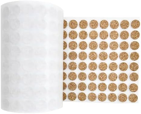 National Artcraft 1/2" Self-Adhesive Cork Pads - Prevent Scratches - (Pkg/1000) by NationalArtcraft