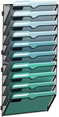 10-Tier Wall File Organizer, Hanging File Holder, Wall Mounted Mail Sorter by SUPEASY