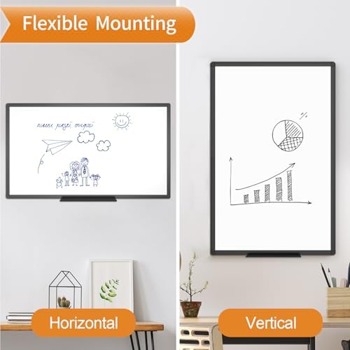 VIZ-PRO Magnetic Dry Erase Board, 72 x 40 Inches, Black Aluminium Frame - Image 3