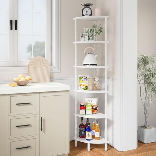 IBUYKE 6-Tier Corner Shelf,Industrial Corner Storage WBC021W - Image 2